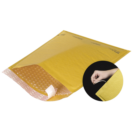 8 <span class='fraction'>1/2</span> x 12" Kraft #2 Self-Seal Bubble Mailers w/Tear Strip